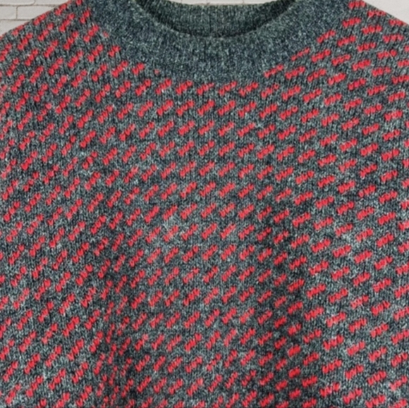 Vintage LL Bean Norwegian Wool Birdseye Sweater Fisherman Nordic Tall XL - Picture 2 of 8